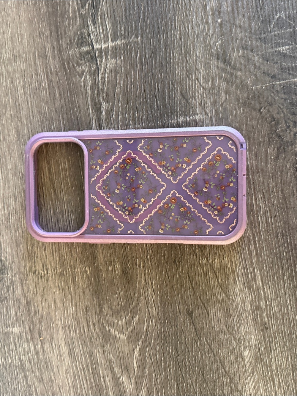 Purple Floral Protective Phone Case -otterBox iPhone 17 Pro Max